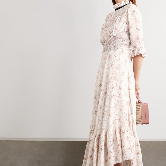 Gabriella ruffled floral-print midi dress (NWT) - Picture 1 of 4
